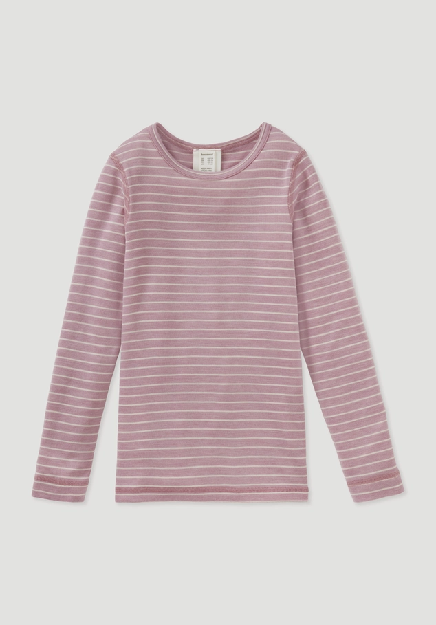 Langarmshirt aus Bio-Merinowolle mit Seide