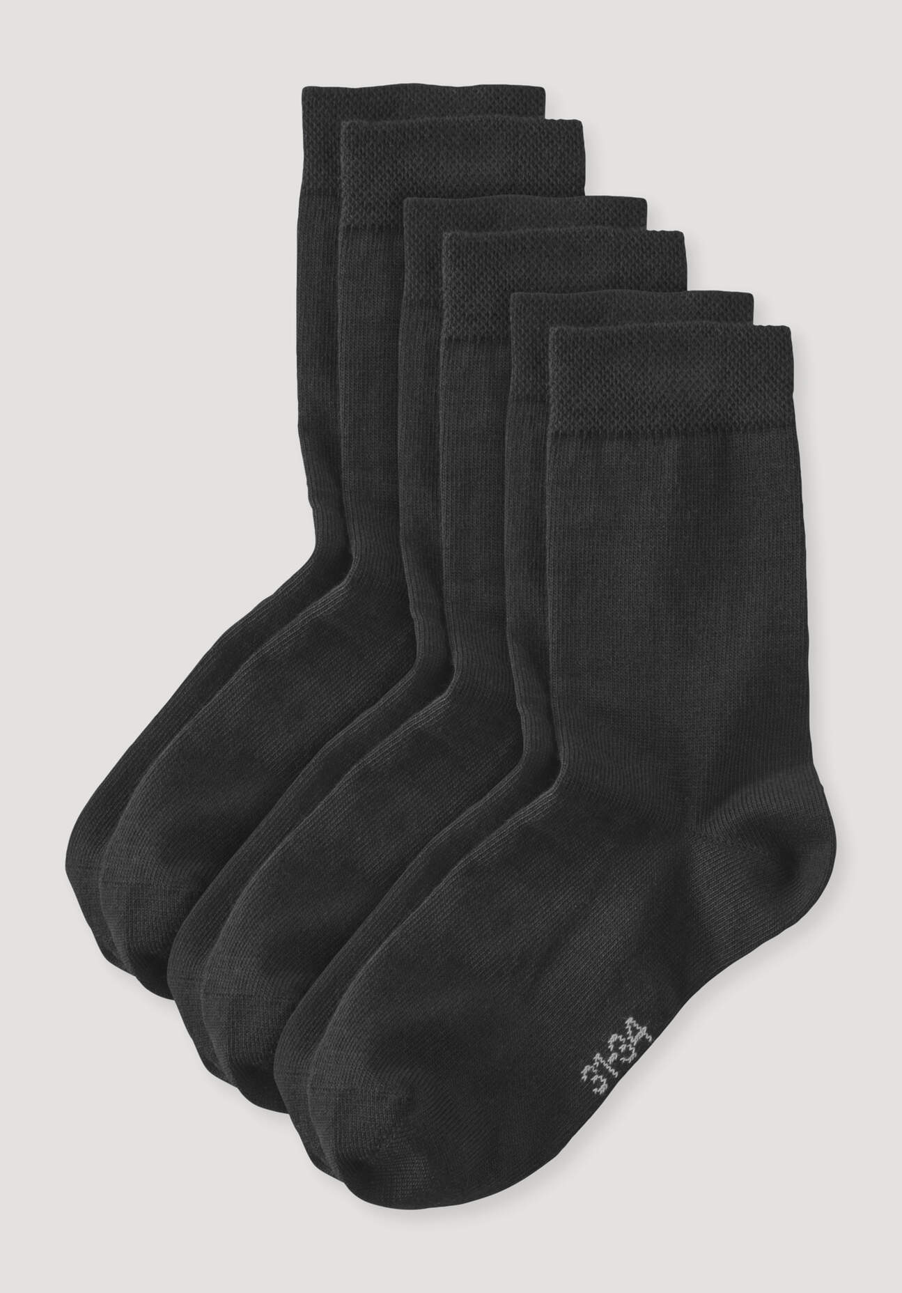 hessnatur Kinder Socke aus Bio-Baumwolle - schwarz Größe 35-38