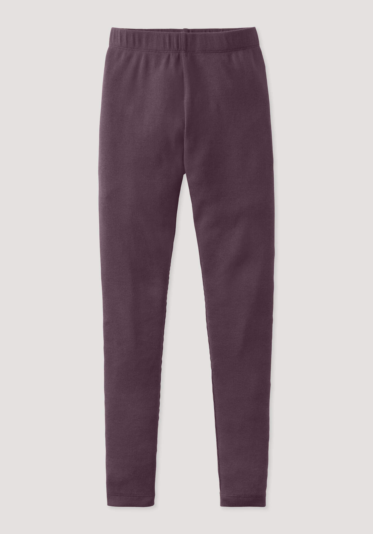 hessnatur Kinder Rib Leggings aus Bio-Baumwolle - lila Größe 122/128