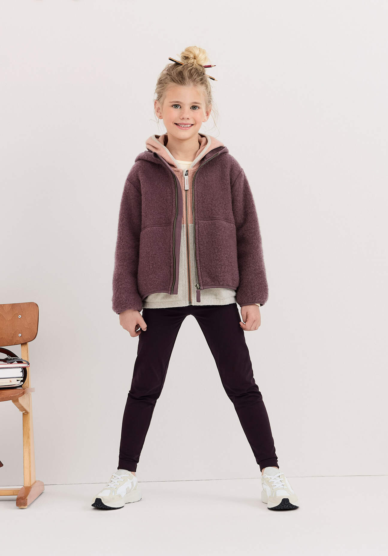 hessnatur Kinder Leggings aus Bio-Baumwolle - braun Größe 110/116