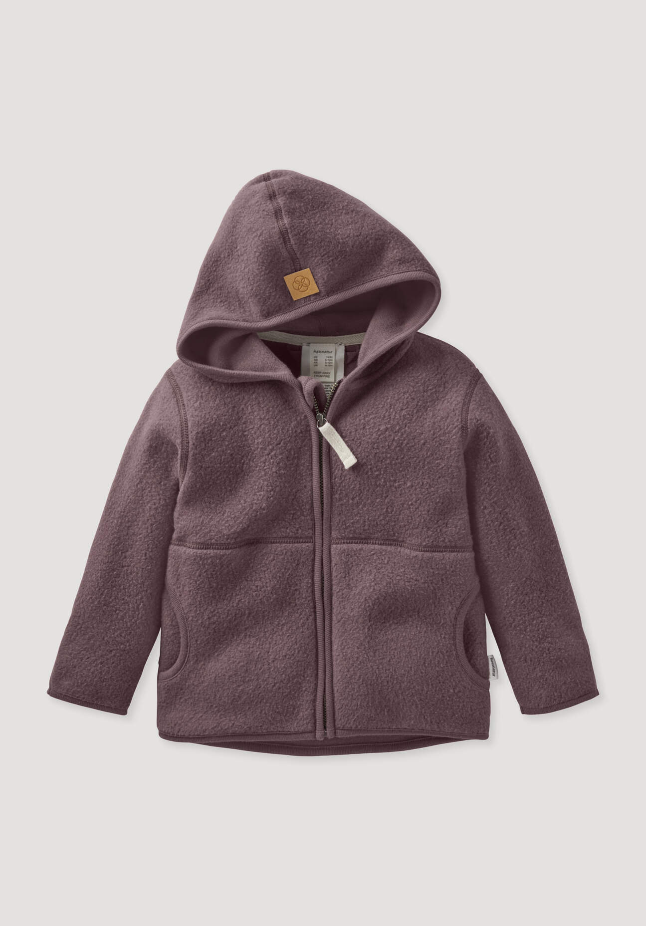 hessnatur Baby Fleece Jacke aus Bio-Baumwolle - lila Größe 62/68