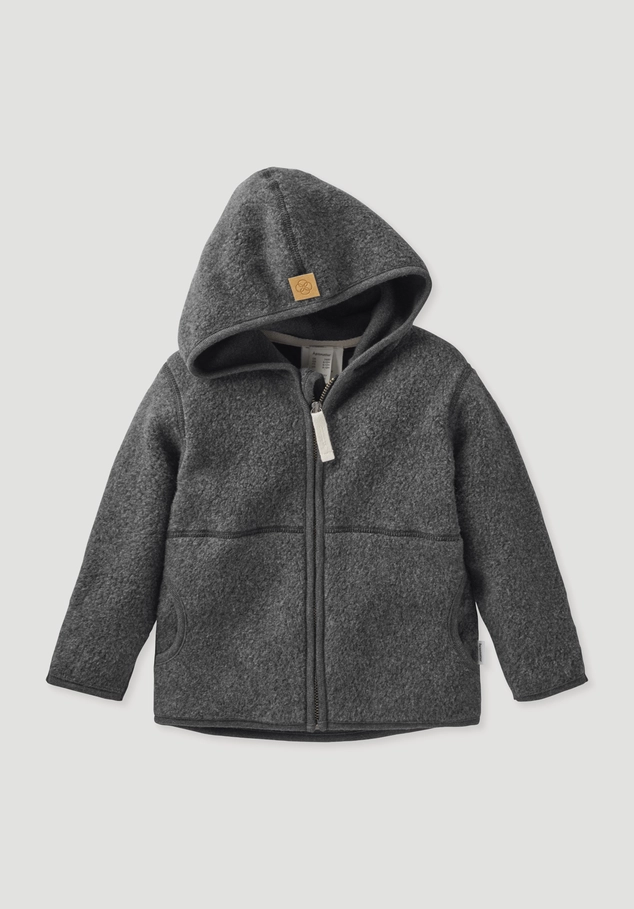 Fleece jacket made of pure organic cotton