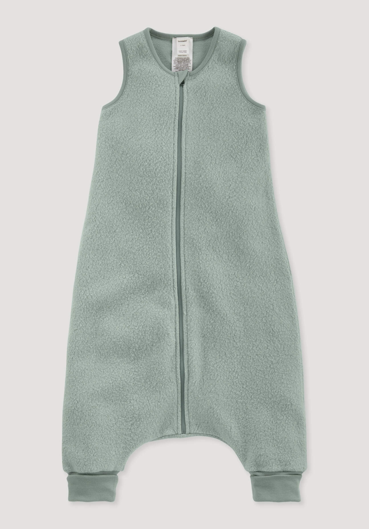 hessnatur Baby Fleece Schlafsack aus Bio-Baumwolle - grün Größe 82 cm