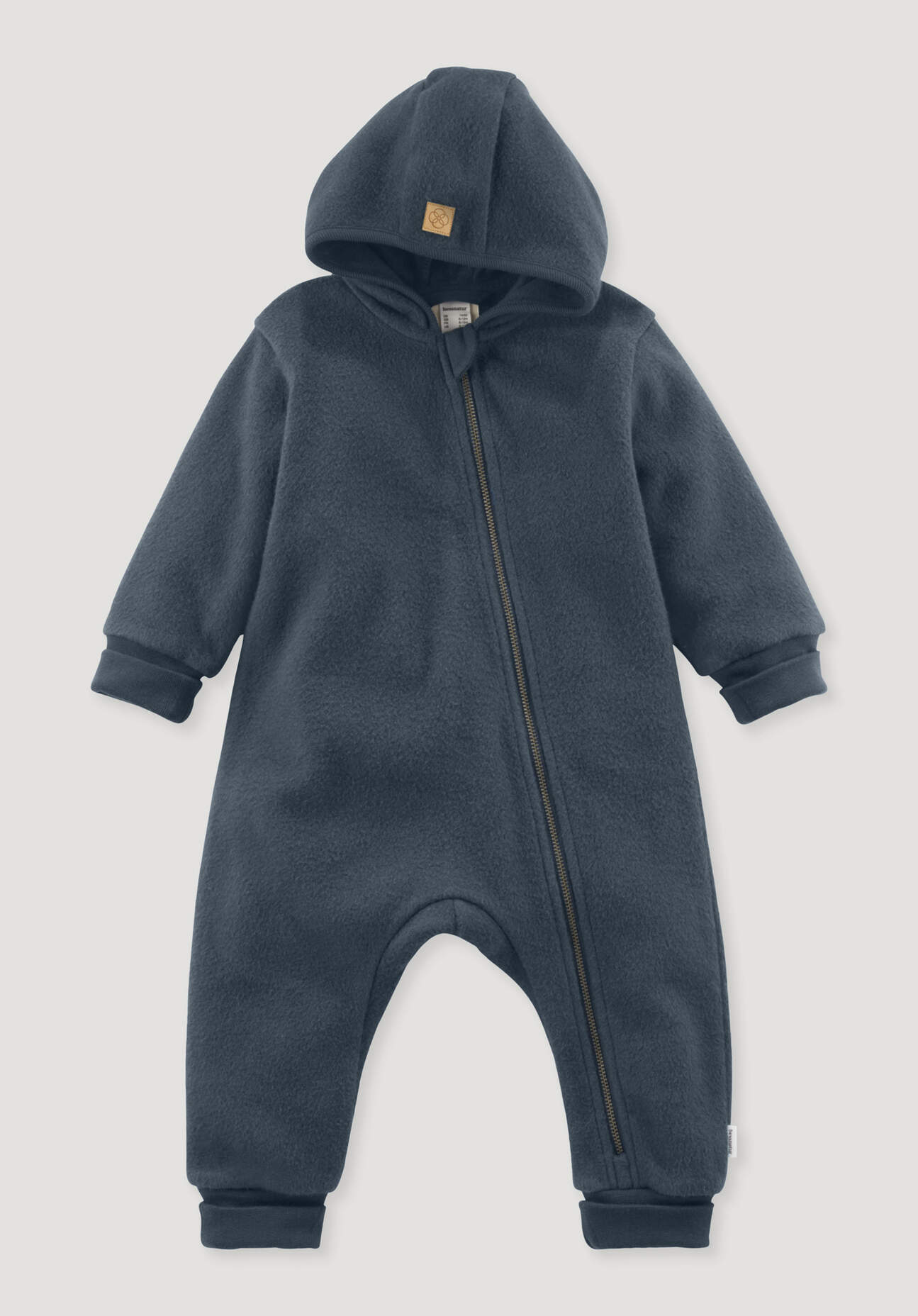 hessnatur Baby Softfleece Overall aus Bio-Baumwolle - blau Größe 98/104