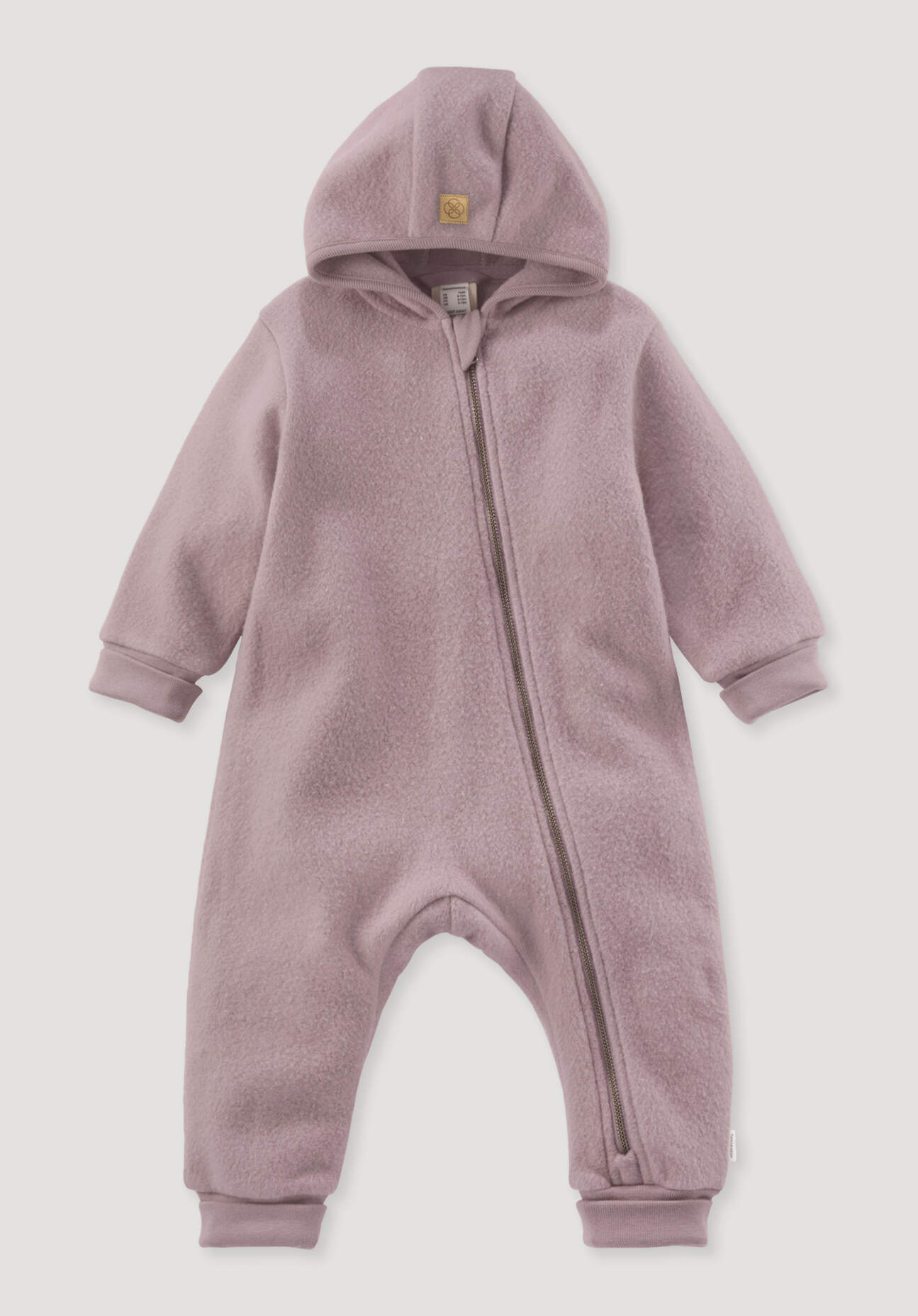 hessnatur Baby Softfleece Overall aus Bio-Baumwolle - lila Größe 62/68