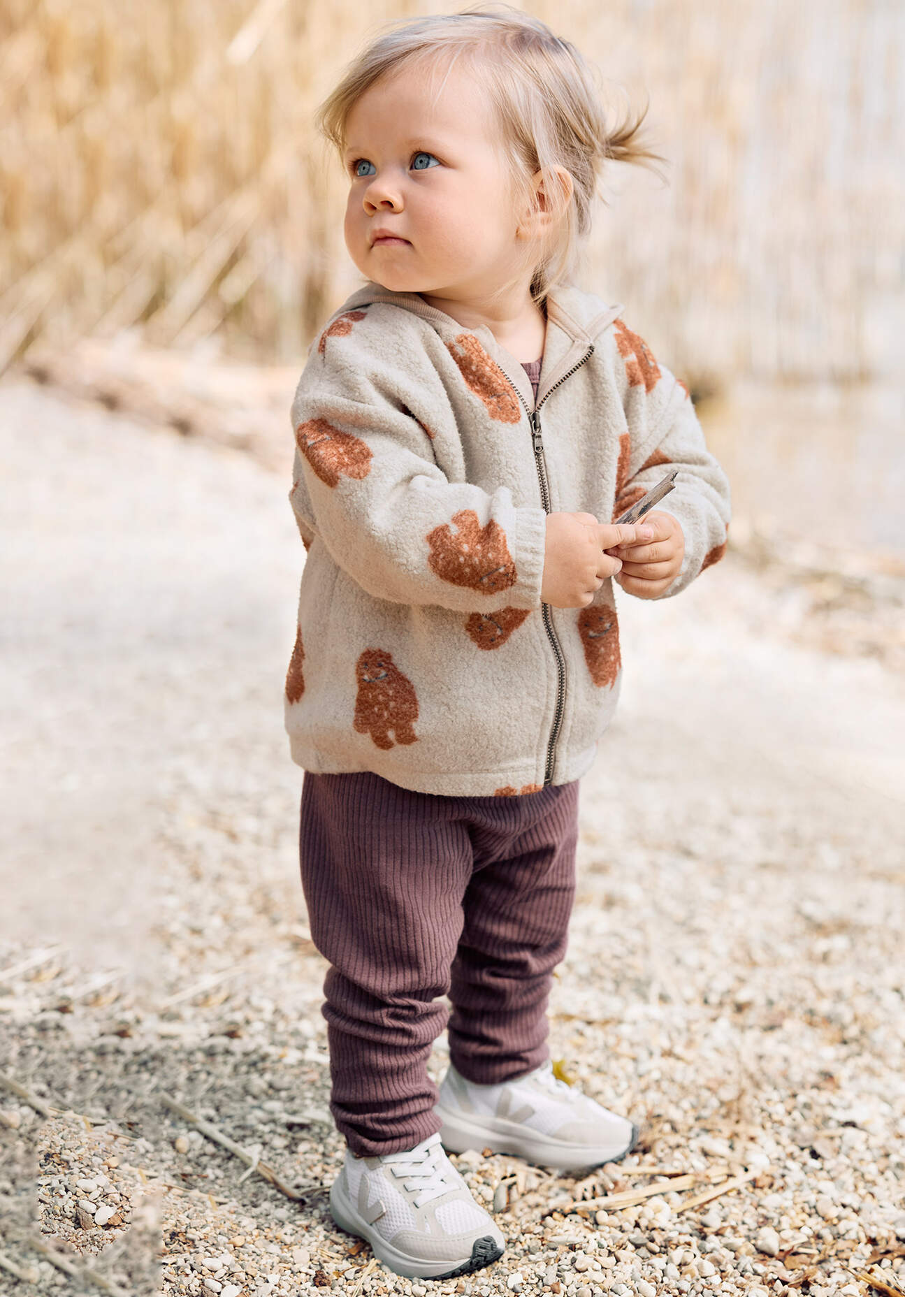 hessnatur Baby Hose aus Bio-Baumwolle mit Bio-Merinowolle - lila Größe 74/80