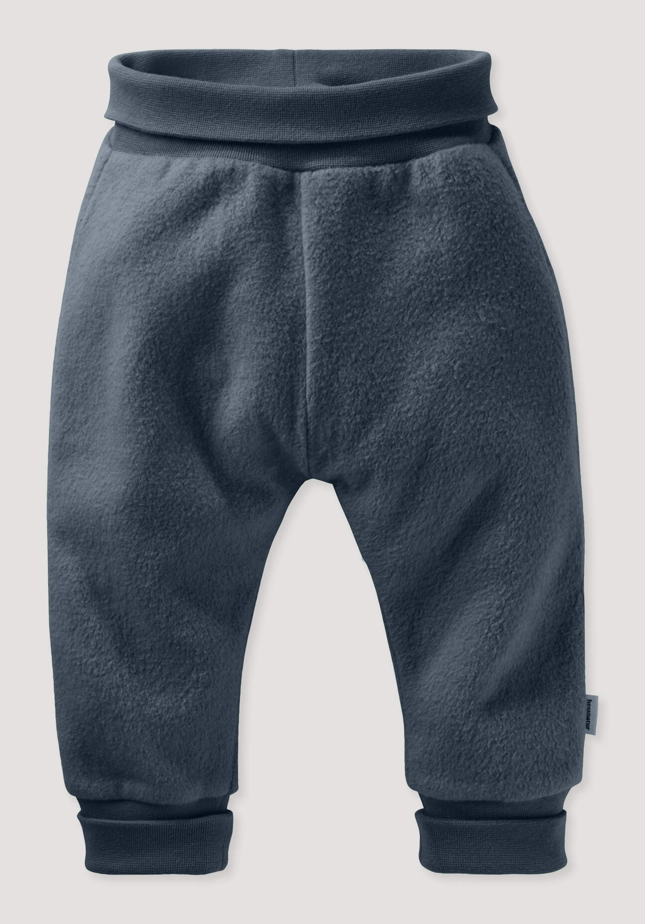 hessnatur Baby Softfleece Hose aus Bio-Baumwolle - blau Größe 98/104
