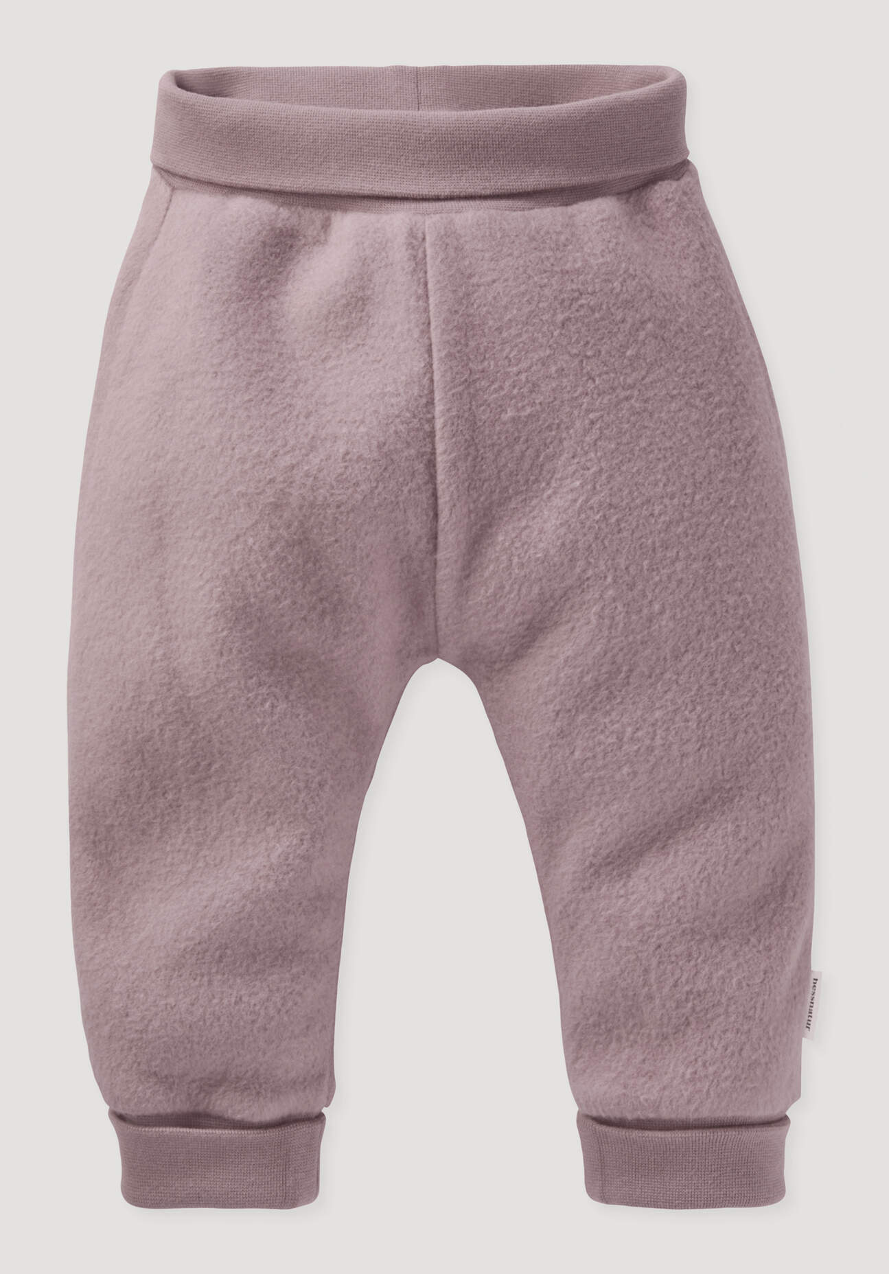 hessnatur Baby Softfleece Hose aus Bio-Baumwolle - lila Größe 50/56