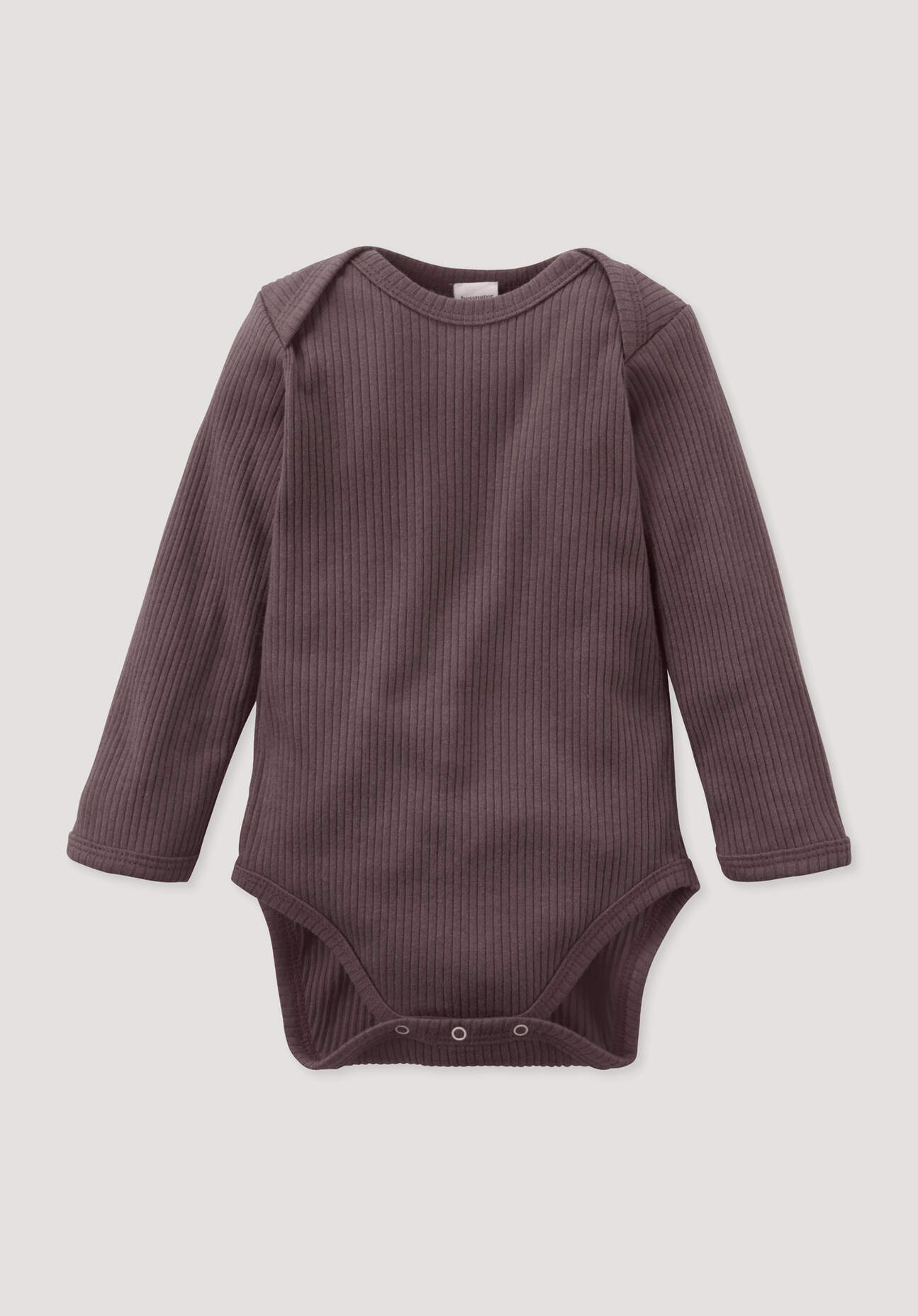 hessnatur Baby Body Langarm aus Bio-Baumwolle mit Bio-Merinowolle - lila Größe 74/80