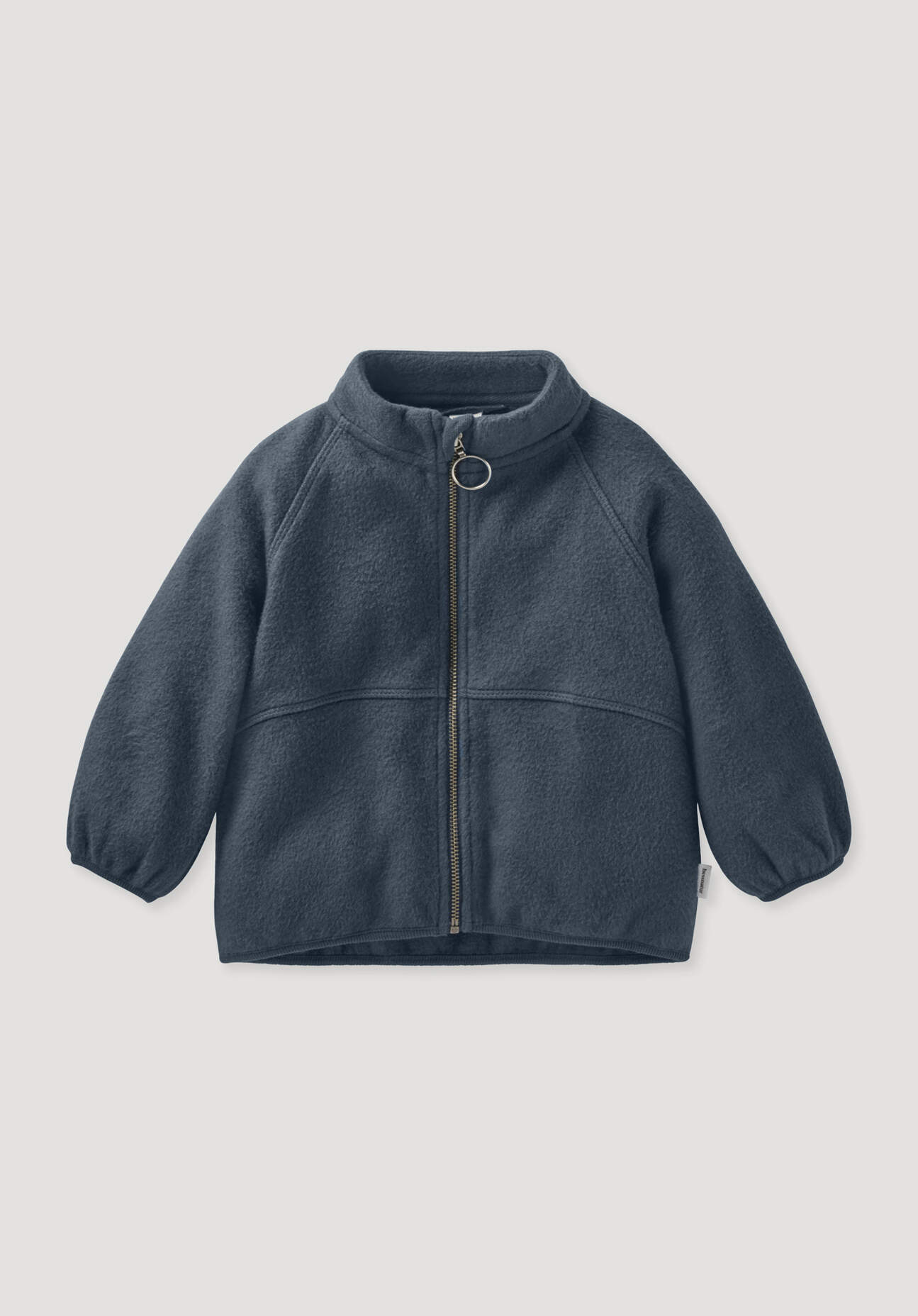 hessnatur Baby Softfleece Jacke aus Bio-Baumwolle - blau Größe 86/92