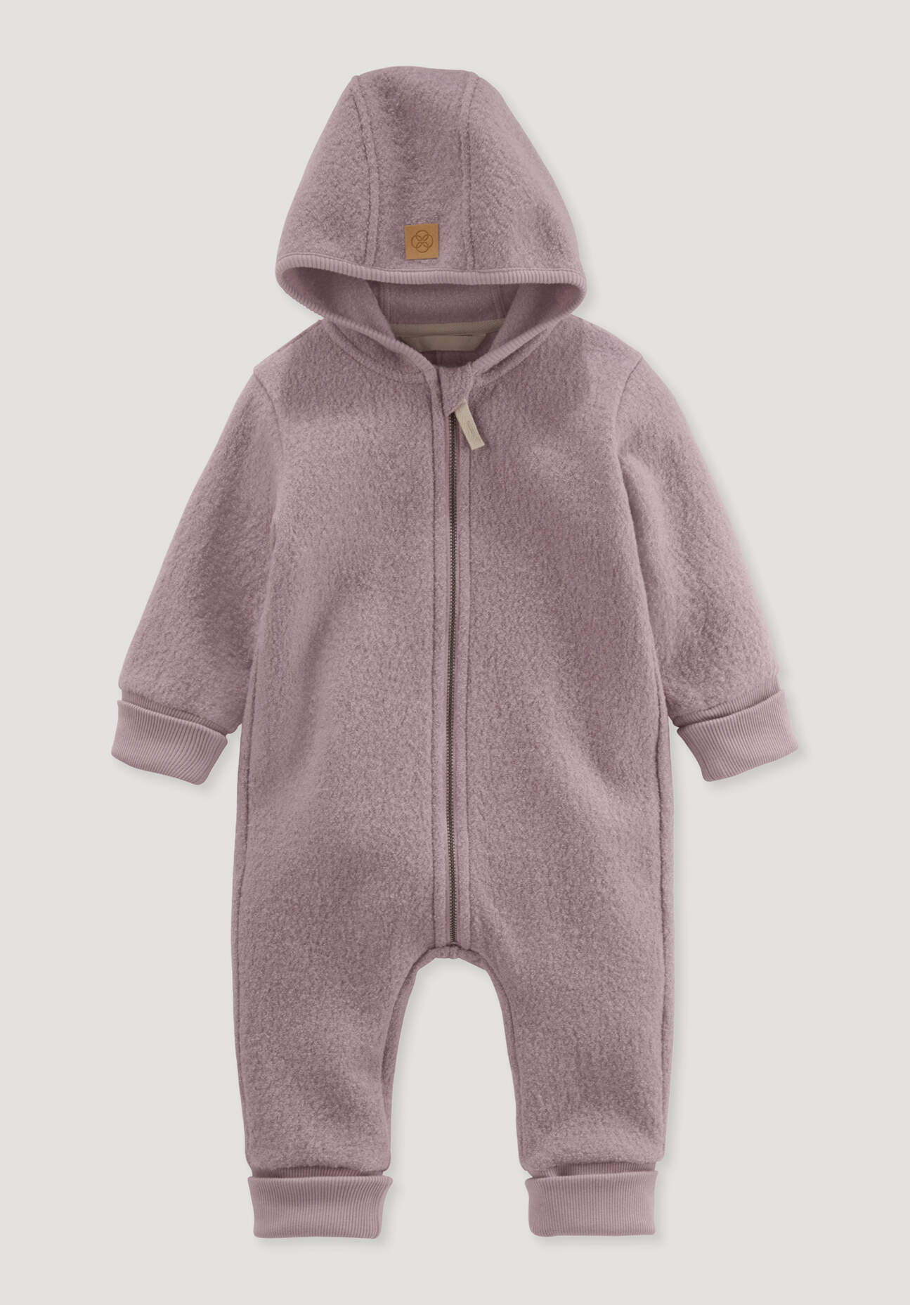 hessnatur Baby Walkoverall aus Bio-Merinowolle - lila Größe 74/80