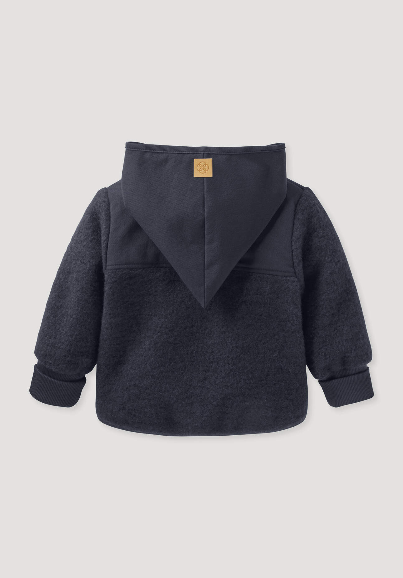 Thumbnail - hessnatur Baby Wollfleece Jacke aus Bio-Merinowolle mit Softshell - blau - Größe 74/80