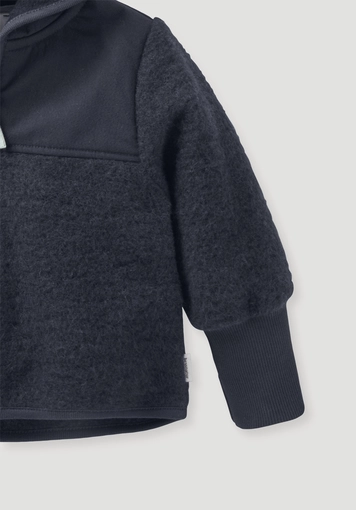 Wool fleece jacket made of organic merino wool with softshell - 3