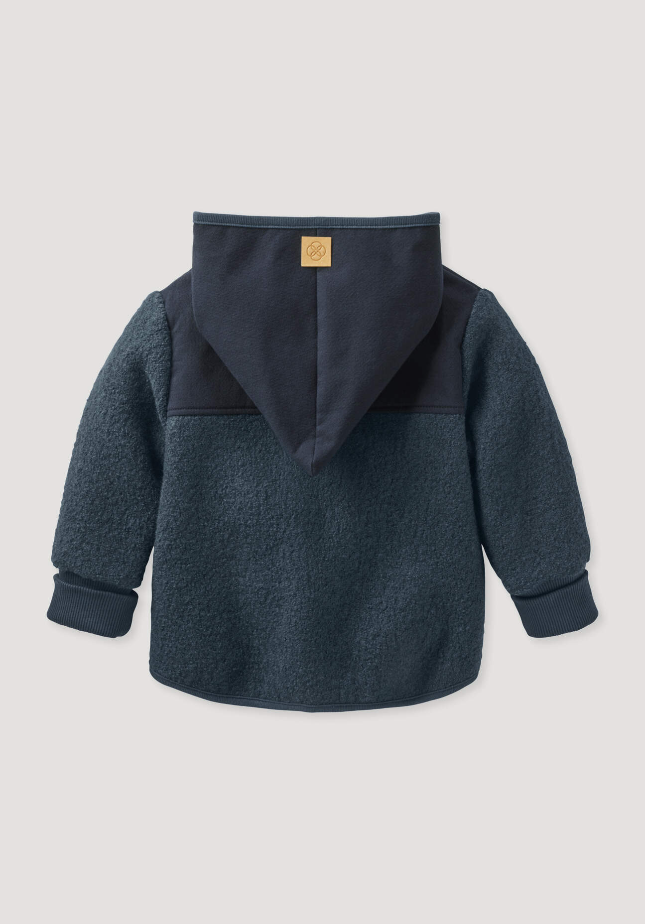 Thumbnail - hessnatur Baby Wollwalk Jacke aus Bio-Merinowolle mit Softshell - blau - Größe 86/92