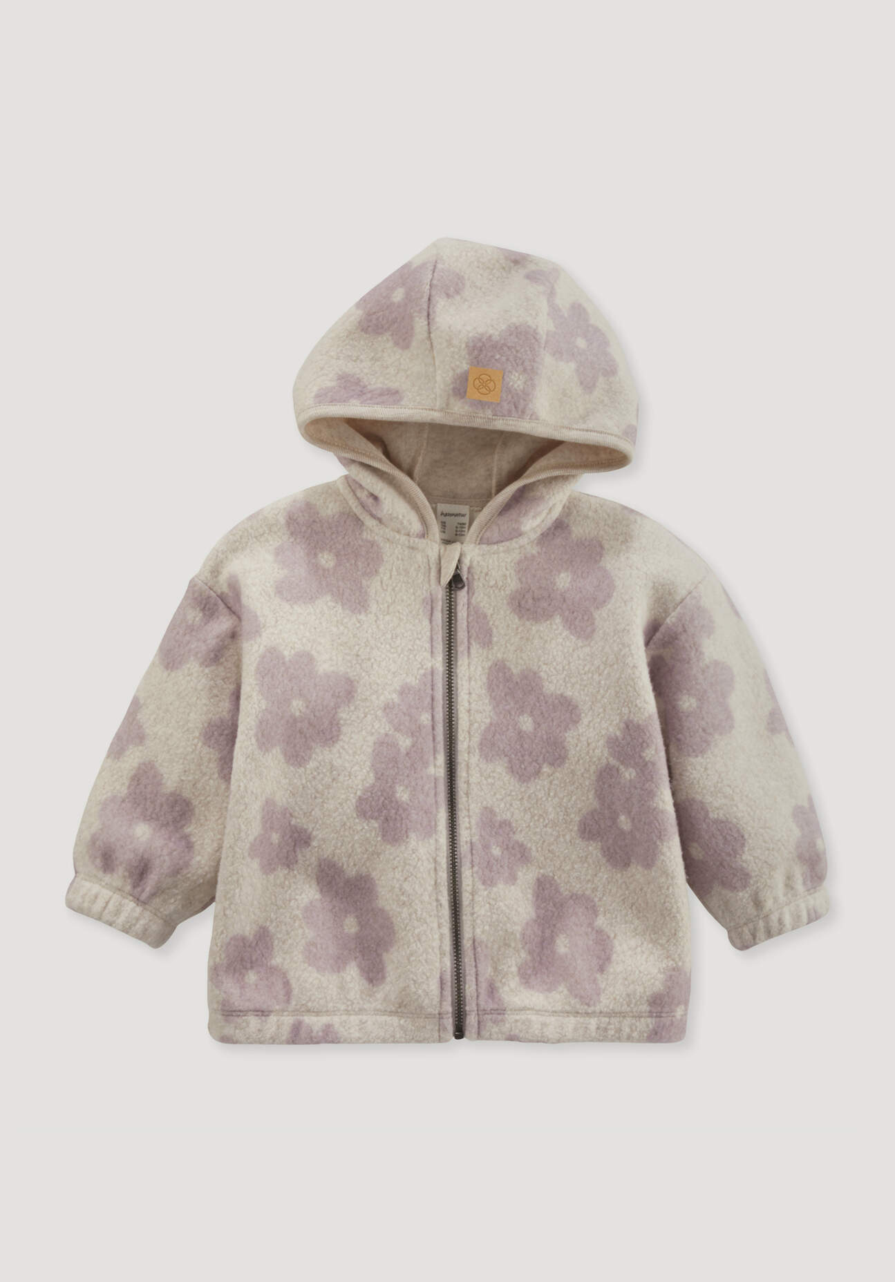 hessnatur Baby Fleece Jacke reiner Bio-Baumwolle - lila Größe 74/80