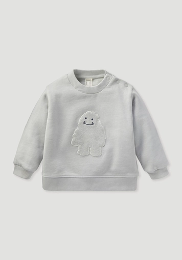 GARMENT DYE sweatshirt made from pure organic cotton - 1