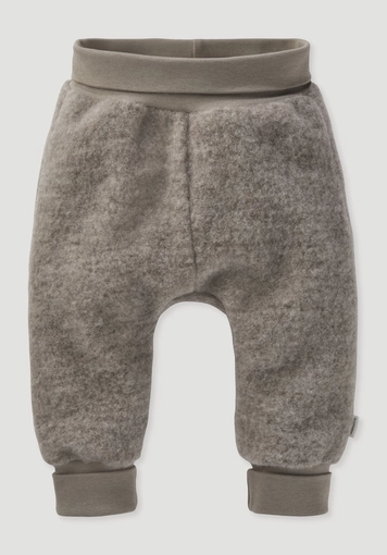 Wool fleece pants made of pure organic merino wool