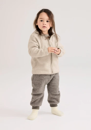Wool fleece pants made of pure organic merino wool - 0