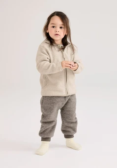 Wool fleece pants made of pure organic merino wool