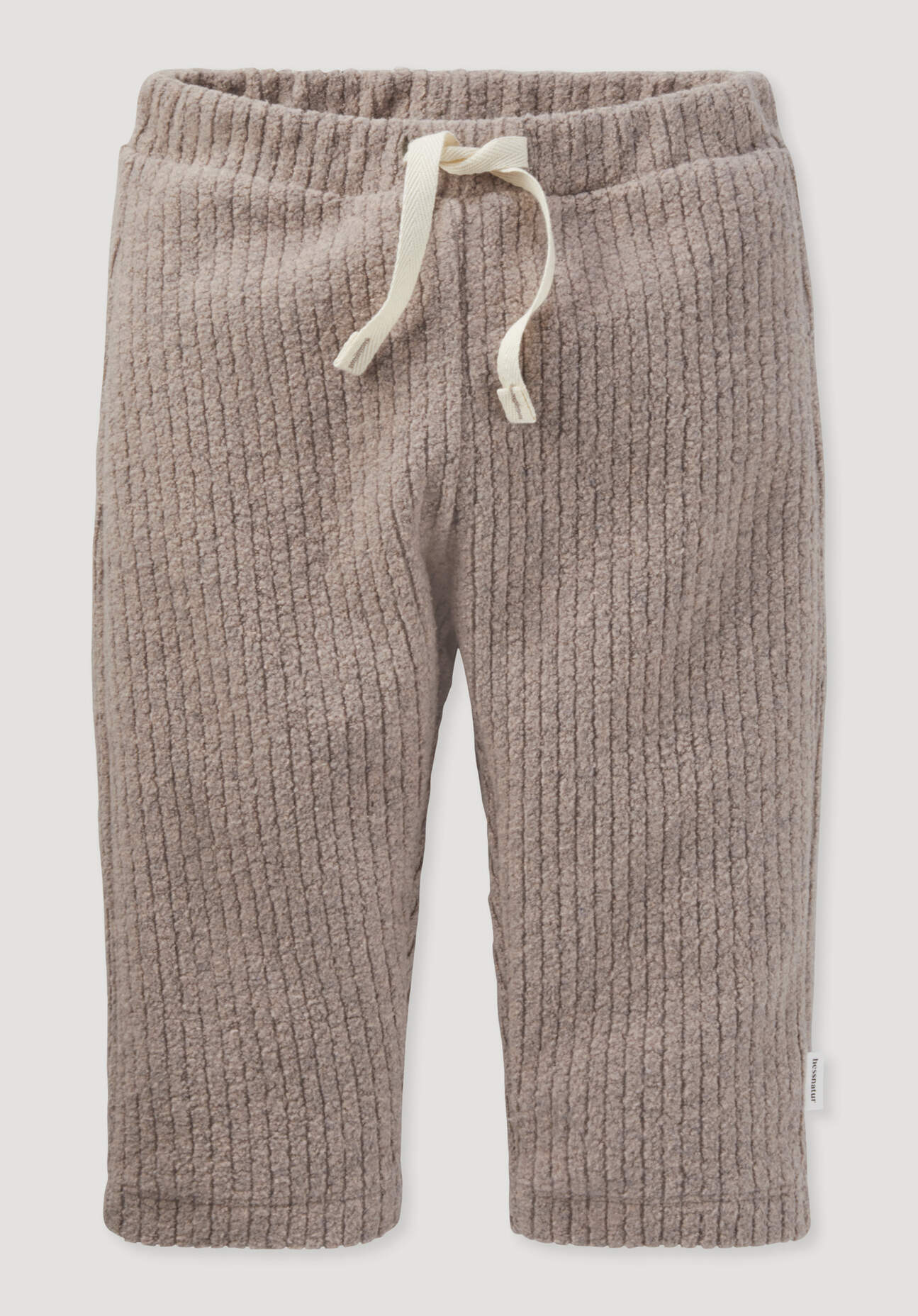 hessnatur Baby Fleece Hose BETTER RECYCLING aus Bio-Baumwolle - orange Größe 62/68