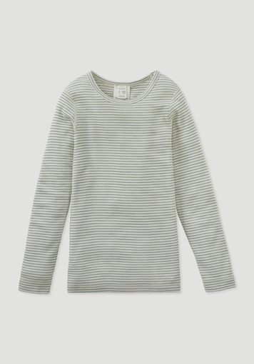 Langarmshirt aus Bio-Merinowolle mit Seide Langarmshirt aus Bio-Merinowolle mit Seide
