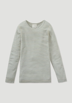 Langarmshirt aus Bio-Merinowolle mit Seide