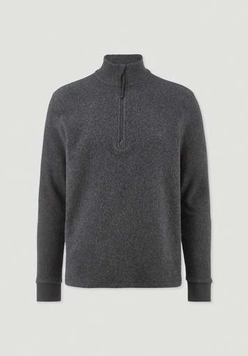 Fleece Troyer Relaxed made of pure organic cotton