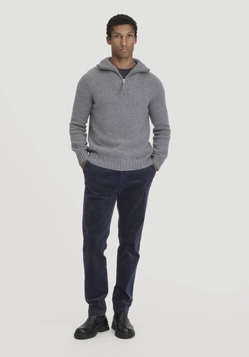 Knit Troyer Regular BETTER RECYCLING made from pure organic merino wool - 1