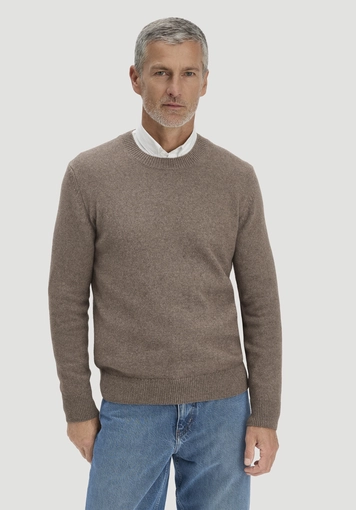 Strick Pullover Regular aus Bio-Merinowolle mit Bio-Baumwolle - 0