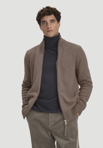 Strick Jacke Regular aus Bio-Merinowolle mit Bio-Baumwolle - 0