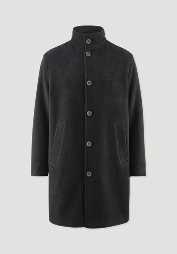 Regular wool coat made of pure organic virgin wool - 4