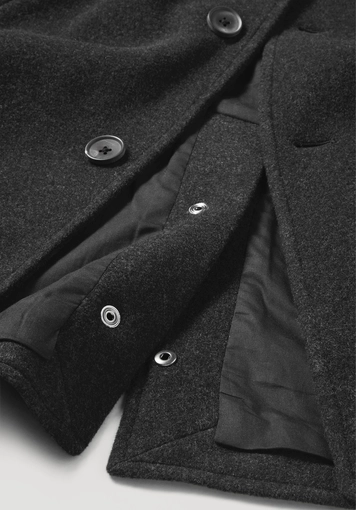 Regular wool coat made of pure organic virgin wool - 5