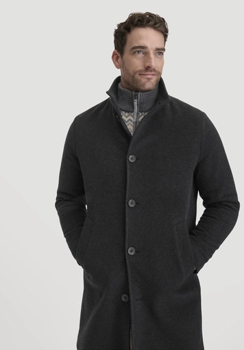 Regular wool coat made of pure organic virgin wool - 3