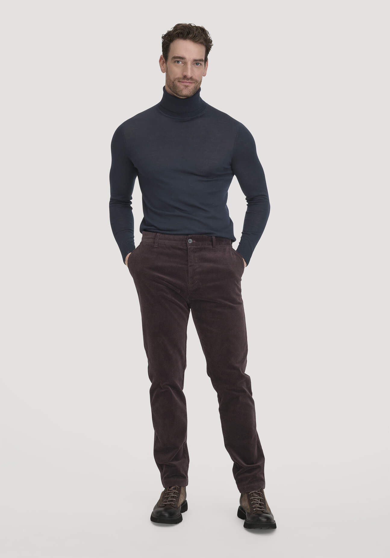 hessnatur Herren Cordhose LENN Regular aus Bio-Baumwolle - braun Größe 34/34