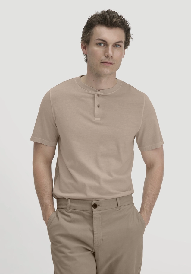 Heavy Jersey Henley Shirt Relaxed aus reiner Bio-Baumwolle