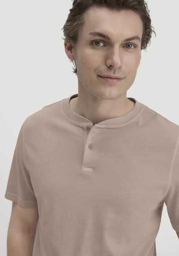 Heavy Jersey Henley Shirt Relaxed aus reiner Bio-Baumwolle - 3