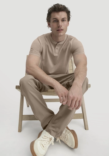 Heavy Jersey Henley Shirt Relaxed made from pure organic cotton - 4