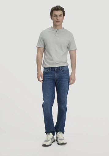 Heavy Jersey Henley Shirt Relaxed aus reiner Bio-Baumwolle - 1