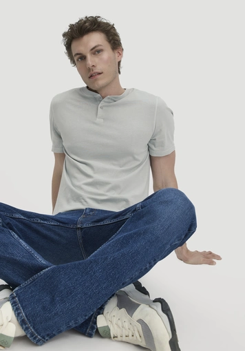 Heavy Jersey Henley Shirt Relaxed made from pure organic cotton - 4