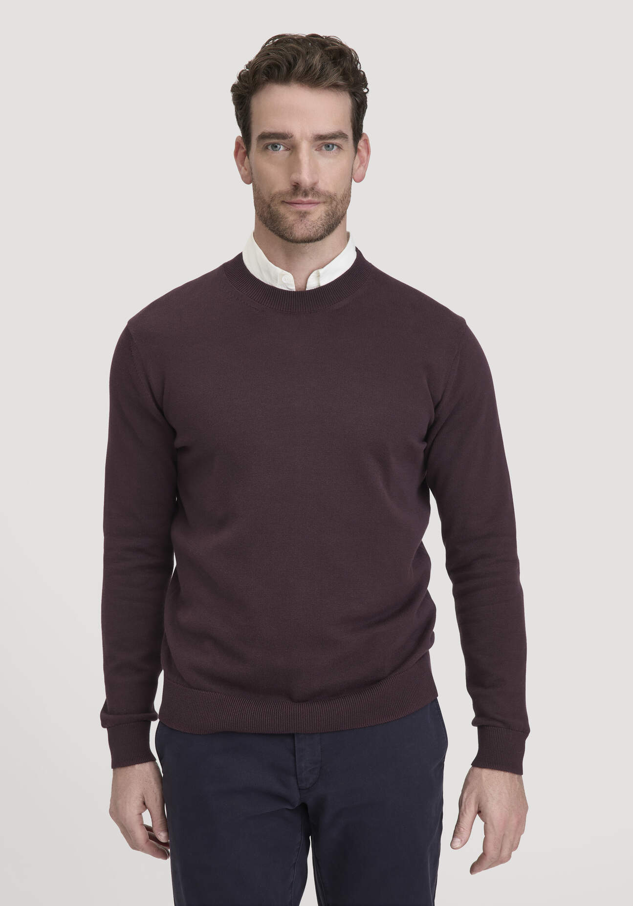 hessnatur Herren Strick Pullover Regular aus Bio-Baumwolle - braun Größe S