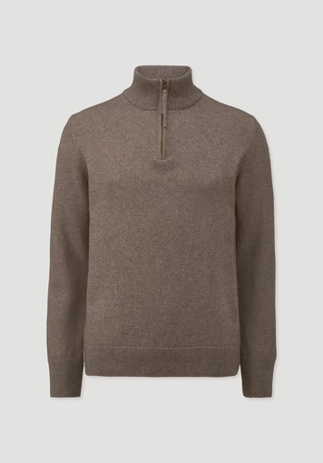 Knitted Troyer Regular made of organic merino wool with organic cotton Knitted Troyer Regular made of organic merino wool with organic cotton