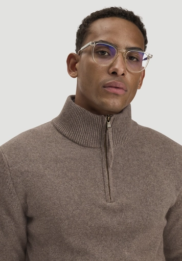 Knitted Troyer Regular made of organic merino wool with organic cotton - 3
