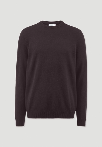 Regular knit sweater made of organic merino wool with cashmere