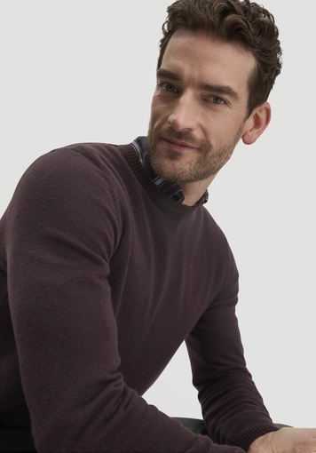 Regular knit sweater made of organic merino wool with cashmere - 3
