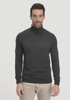 Rollkragen Pullover Regular aus Bio-Merinowolle mit Cashmere