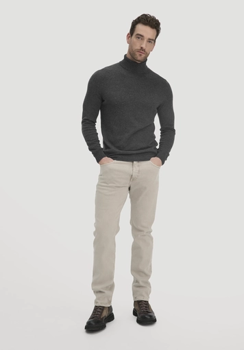 Rollkragen Pullover Regular aus Bio-Merinowolle mit Cashmere - 1