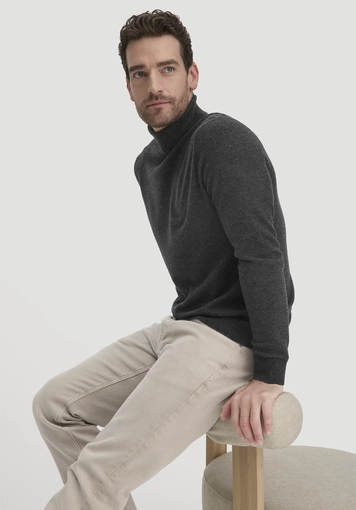 Rollkragen Pullover Regular aus Bio-Merinowolle mit Cashmere - 4