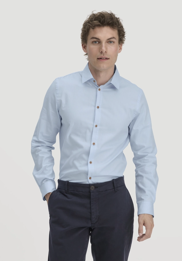 Hemd mit Punkten Regular aus reiner Bio-Baumwolle