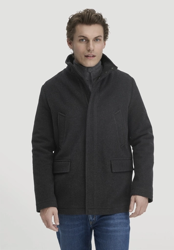 Regular wool jacket made of pure new wool - 0