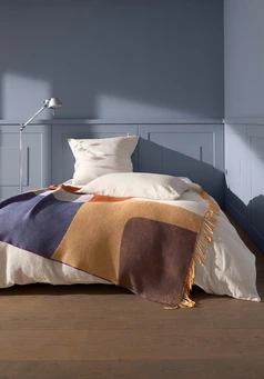 Lambswool Mix Plaid LUNA aus Bio-Schurwolle und Bio-Baumwolle